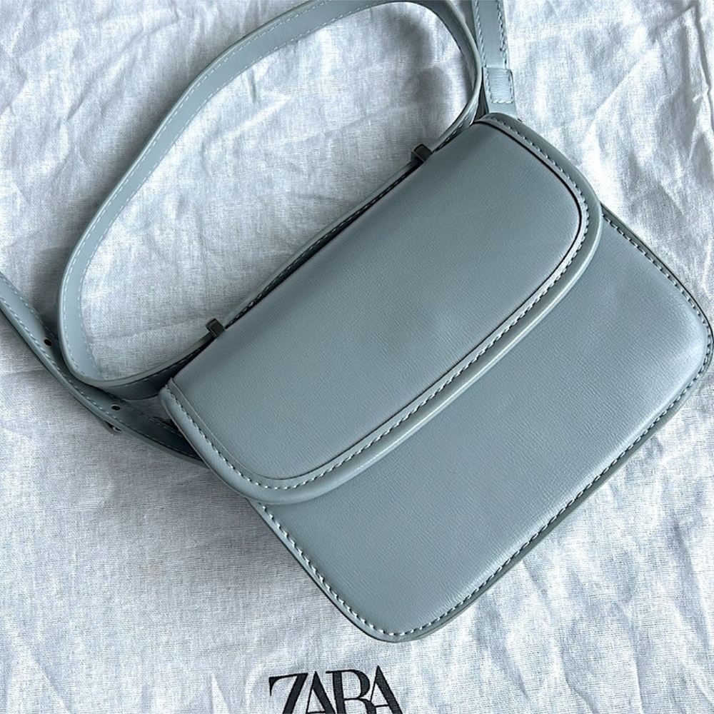 ZARA brand new stunning bag in light blue color - Picture 6 of 11